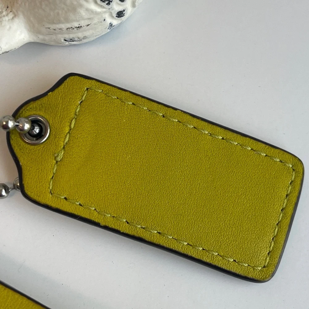 COACH Leather Fob Bag Charm Keychain Hang Tag